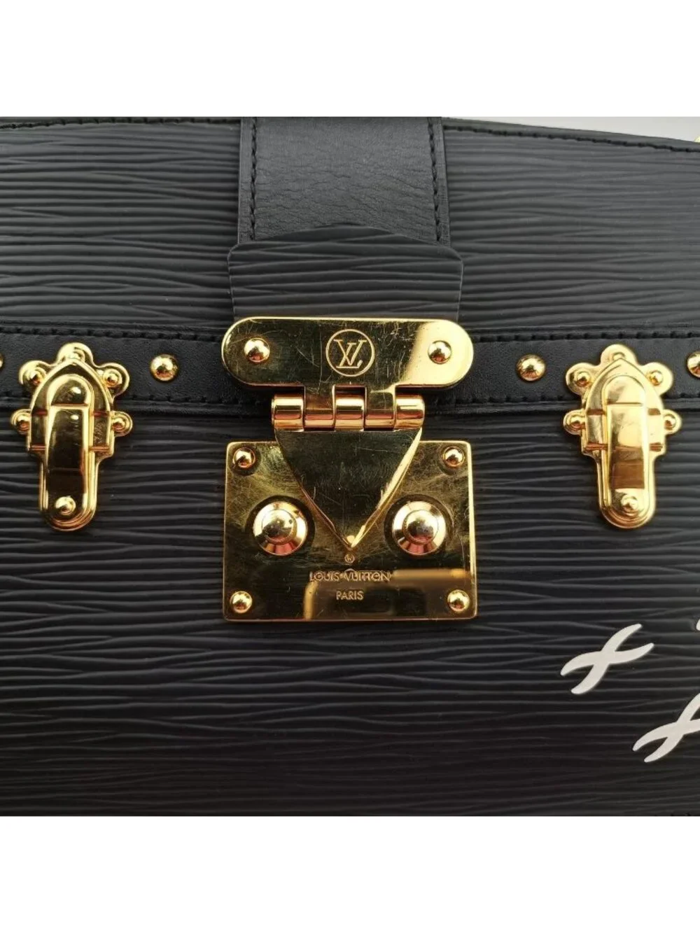 Louis Vuitton Trunk Clutch Black Epi and Present
